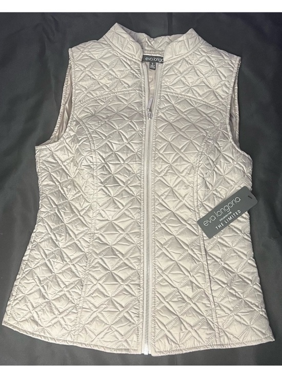 The Limited Jackets & Blazers - The Limited Eva Longoria Quilted Silvery Grey Puffer Vest